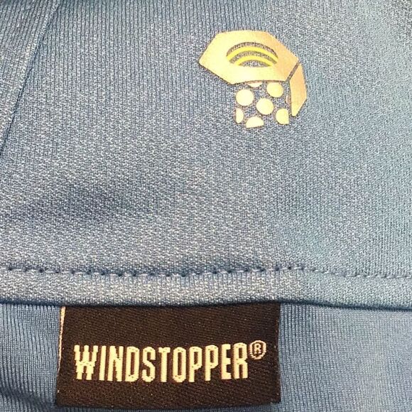 Mountain Hardwear Blue Gray Windstopper Quarter Zip Performance Layer Pullover - Picture 13 of 14